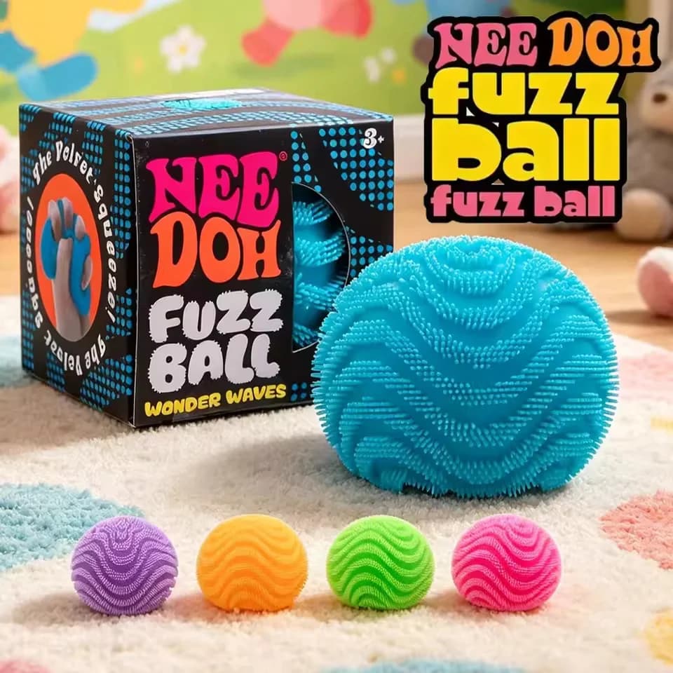 Giocattolo Sensoriale Antistress NeeDoh, Palla Morbida con Texture Wonder Waves per Adulti e Bambini