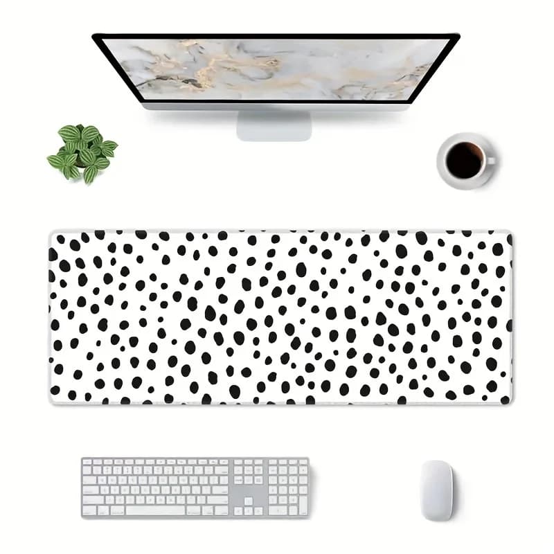 Tappetino per mouse XXL Tappetino da tavolo in stile bohemien Dot MousePad Tappetino per tastiera per laptop 900x400MM Giochi per casa da ufficio Tappetino da scrivania Accessori da gioco