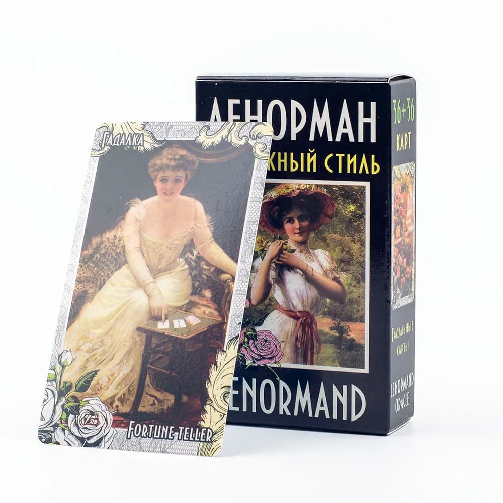 72 pezzi ЛЕНОРМАН ВИНТАЖНСТИЛLENORMAND ORACLE Russo Visions Tarot Divinazione Fate Deck Gioco da tavolo Carta per la festa in famiglia