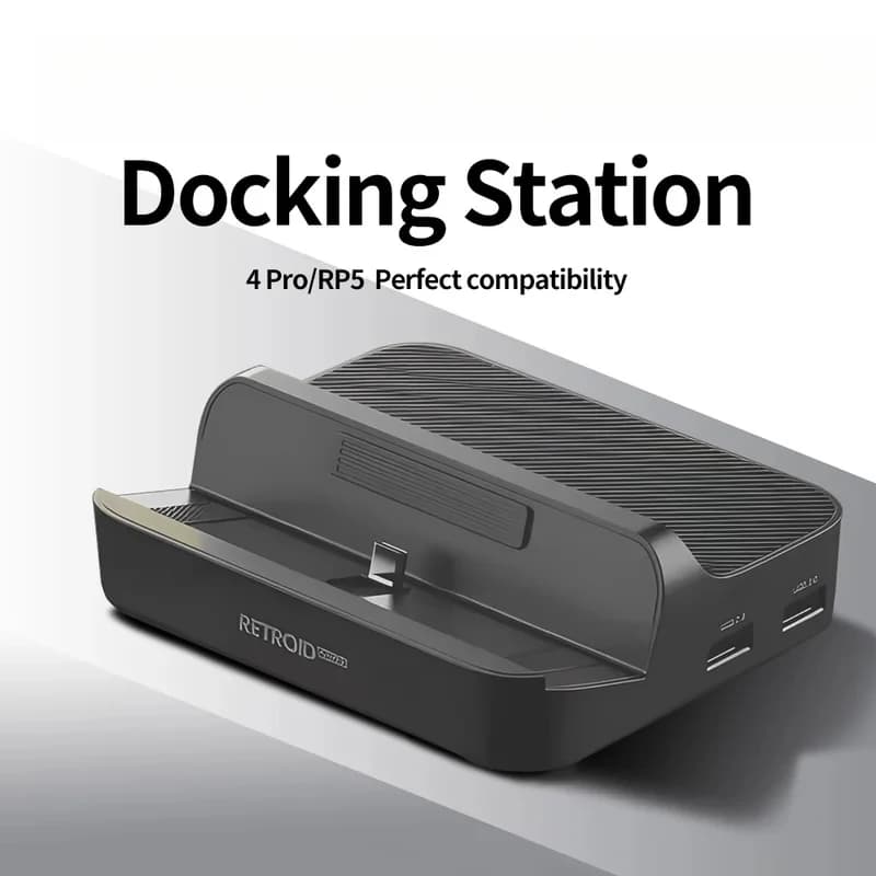 Nuova Docking Station 7-in-1 per Retroid Pocket 5 RP5 RP4 RP4 Pro, Hub USB-C con HDMI 4K, LAN, Ricarica PD, Dock per Console di Gioco