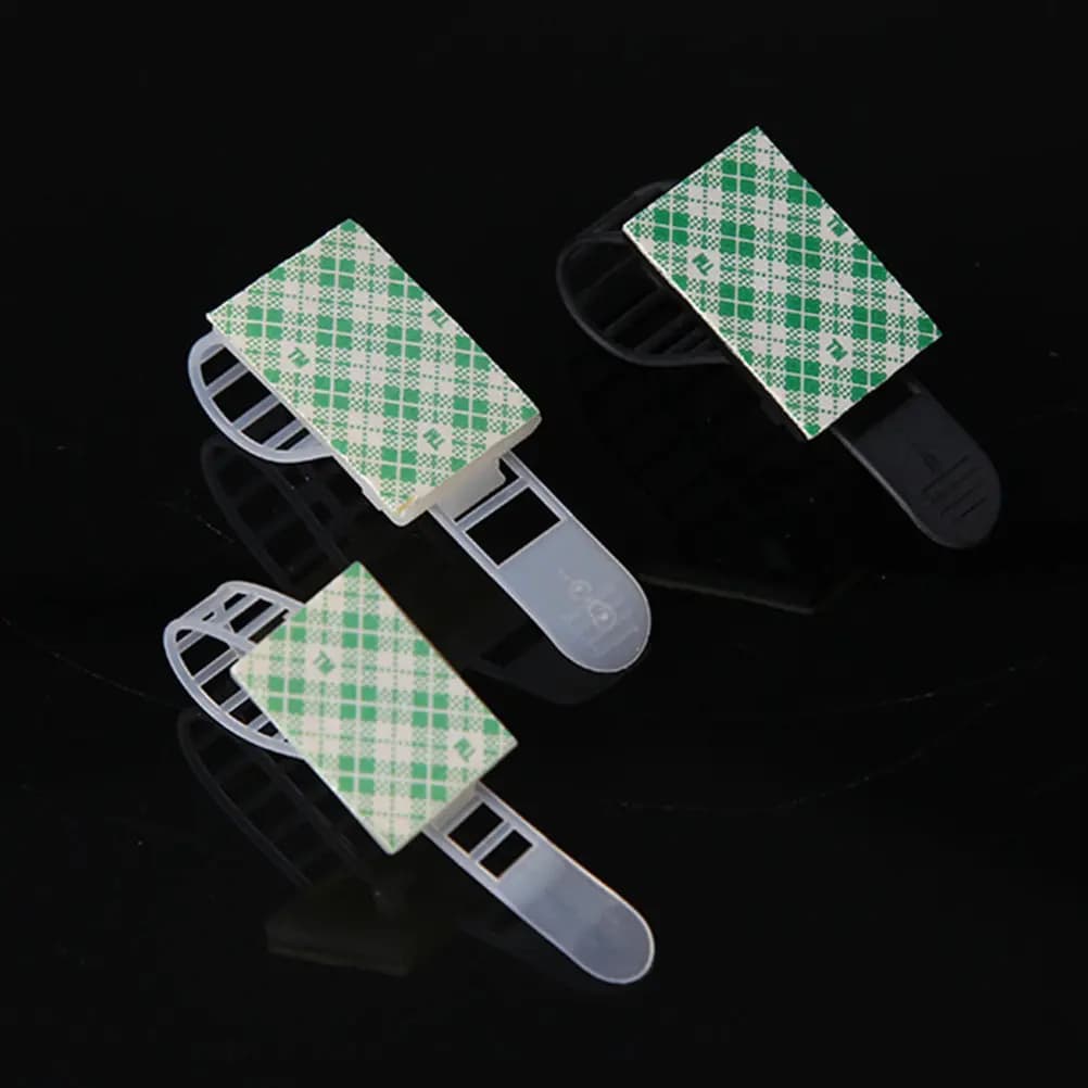 50 Pezzi Clip per Cavi Regolabili Autoadesivi, Organizzatori per Fili, Morsetti per Gestione Ordinata dei Cavi, per Casa e Ufficio