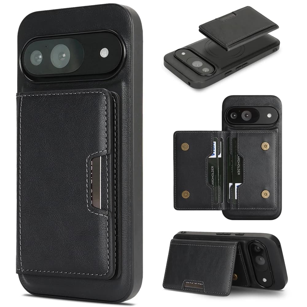 2IN1 Vintage Business Magnetic Leather Charge Phone Case for Google Pixel 9 8 A Pro XL Funda Wallet Card Holder