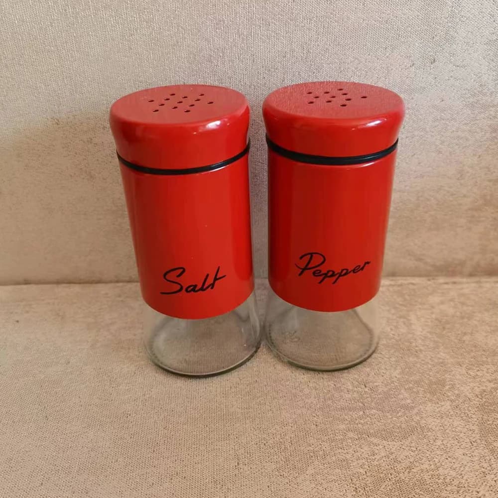 Set di shaker per sale e pepe semplici da 2 pezzi, barattolo di sale e spezie multiuso riutilizzabile per la cucina del ristorante
