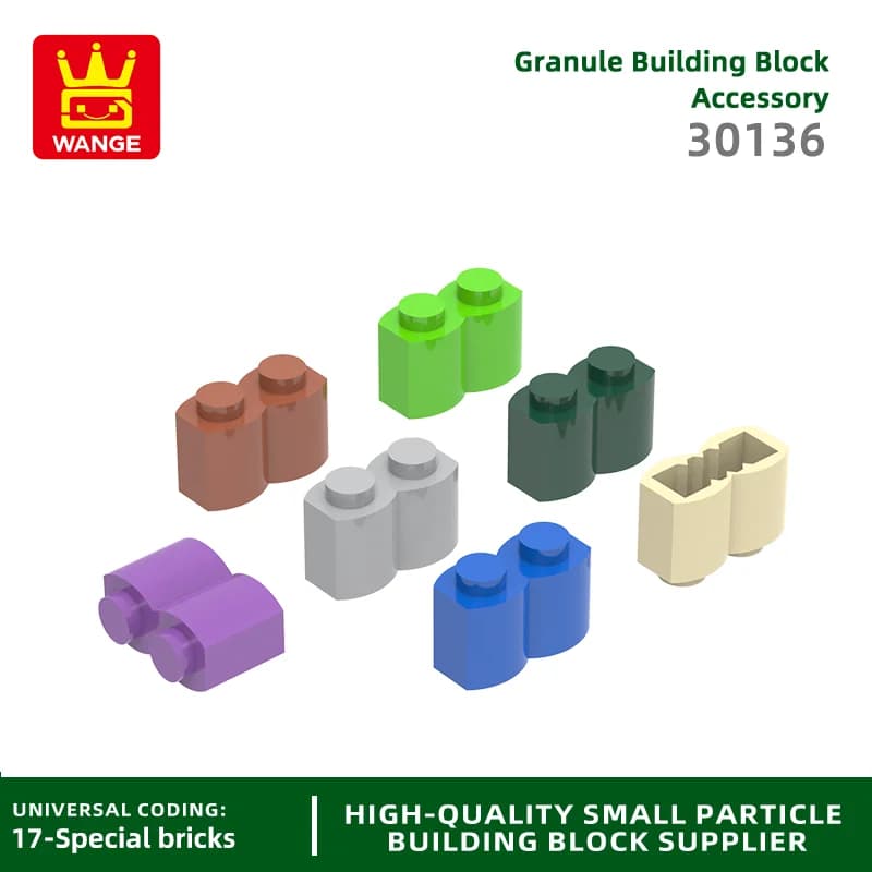 20 pz/lotto 30136 1x2 Wave Building Block Moc Color Barrier accessori compatibili con Brick regalo di assemblaggio di giocattoli per bambini fai da te
