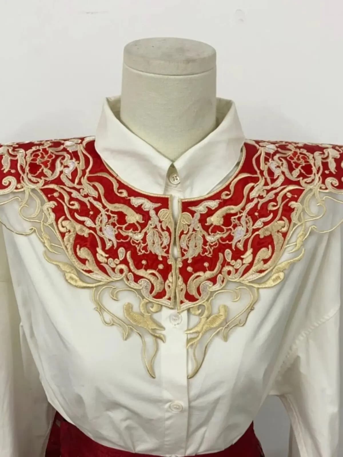 Embroidered Cloud-shoulder Lace Horse-face Skirt Hanfu New Chinese-style Accessory, Exquisite New Versatile Women's Faux Collar