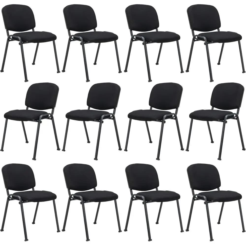 12-Pack Conerence Chair Set - Stackable Gt Chair with Metal e, Padded Cushion, Stacking Retion Chair, Lobby Chairs Set o 12, Sta