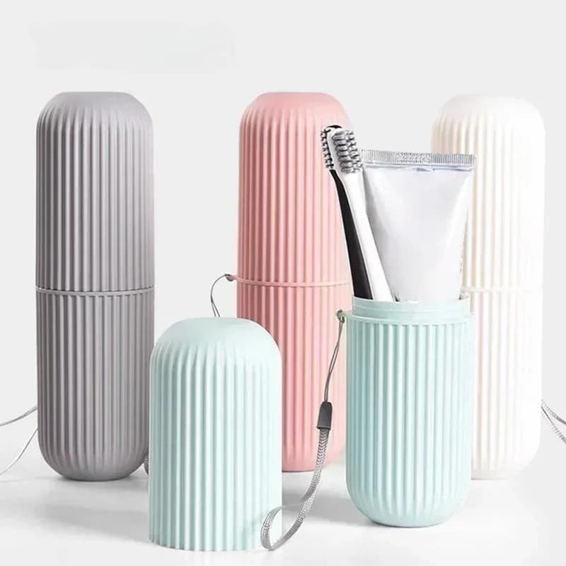 Custodia da viaggio portatile per spazzolino da denti, porta dentifricio, scatola, organizer, tazza di stoccaggio per la casa