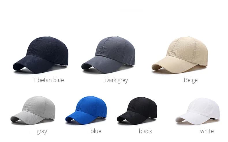 Hat Men Spring Summer Solid Color Mesh Cap Baseball Cap Women Autumn Korean Edition Sunscreen Hat Mesh Breathable Peaked Cap