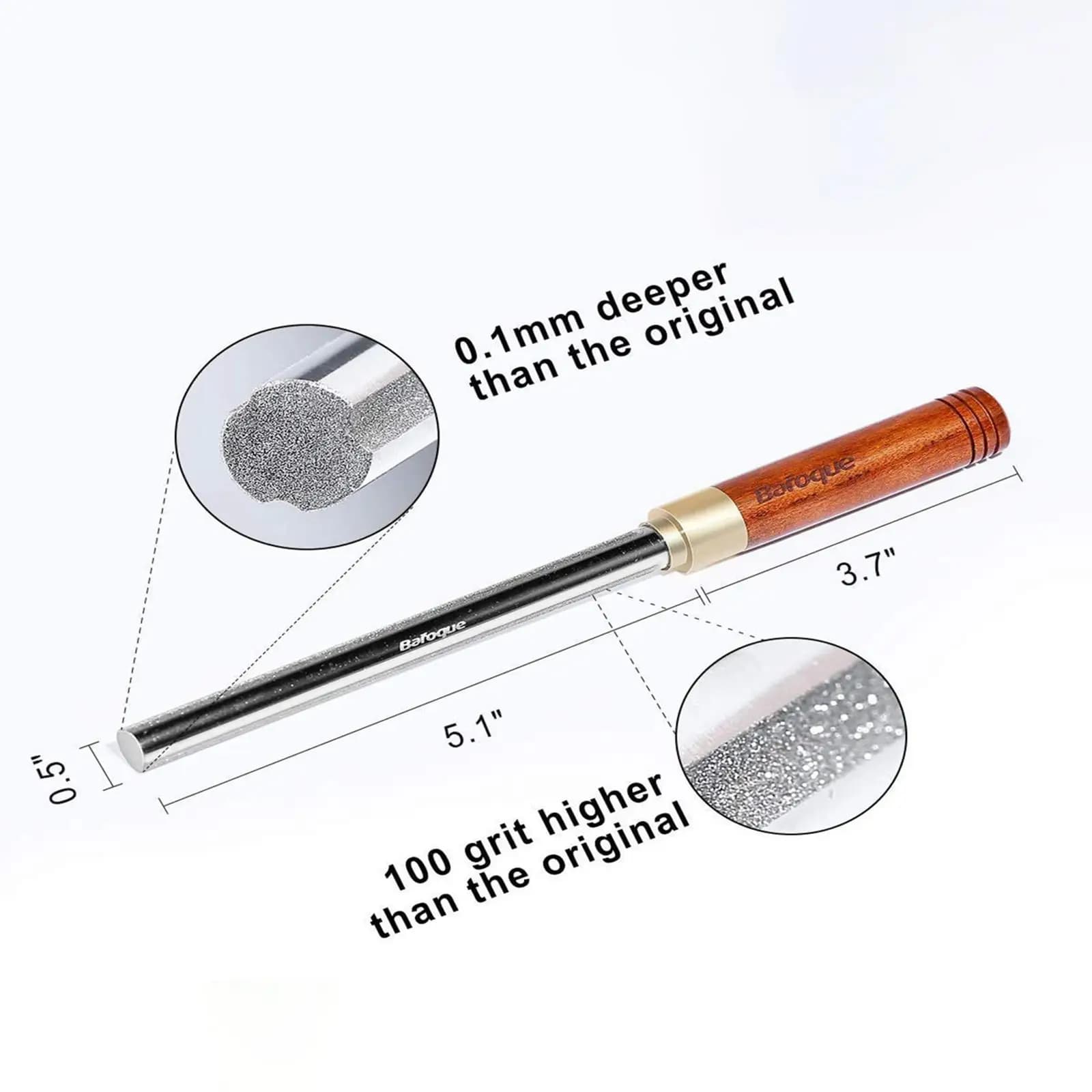 Lima per corona tasti chitarra con manico in legno, grana completa, strumento di livellamento per luthier, per basso, ukulele, mandolino, chitarra e altri strumenti musicali