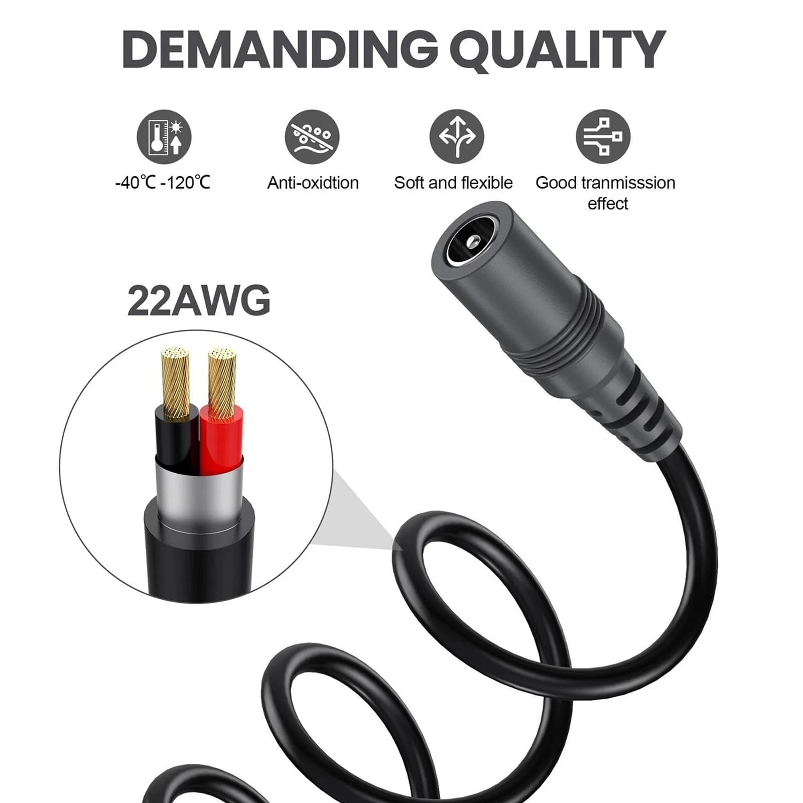 Daisy Chain Cables 1 To 2 3 5 6 8 10 Ways with Cable Ties 9V DC Adapter Power Cord Noise Reduction Effect Power Supply Cords