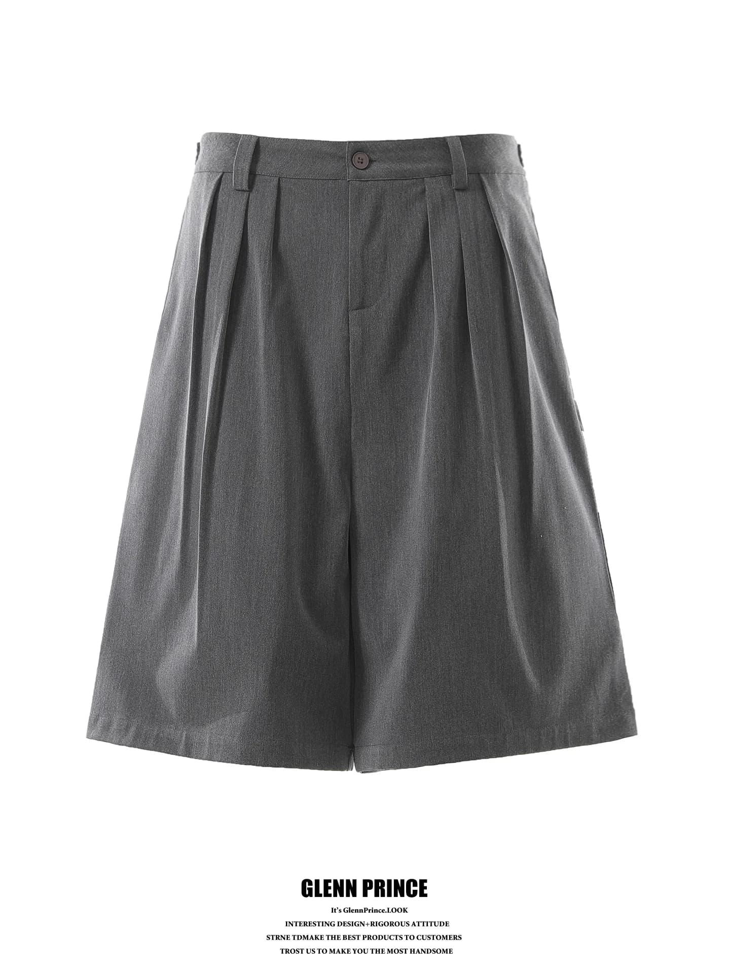 GPstudio Korean Style Casual Pure Color Men's Suit Shorts Summer A-Line Shape Six-Piece Pants Youth Popular Polyester Fiber