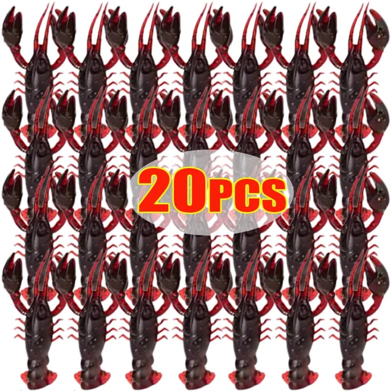 Esche per pesci morbidi Esche artificiali per gamberetti Attrezzatura da pesca Aragosta Gamberi Verme Anguilla Needfish Swimbaits Jig Strumento di pesca 5/10/20 pezzi