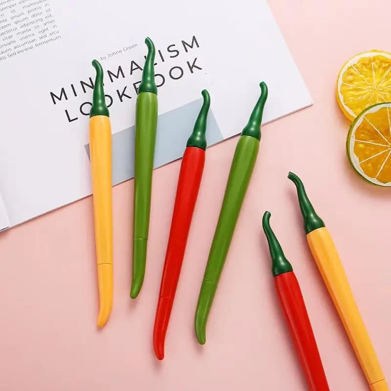 5Pcs Cute Simulation Cayenne Series Gel Pens Office School Stationery Writing Pen For Kids Creative Signing Pens