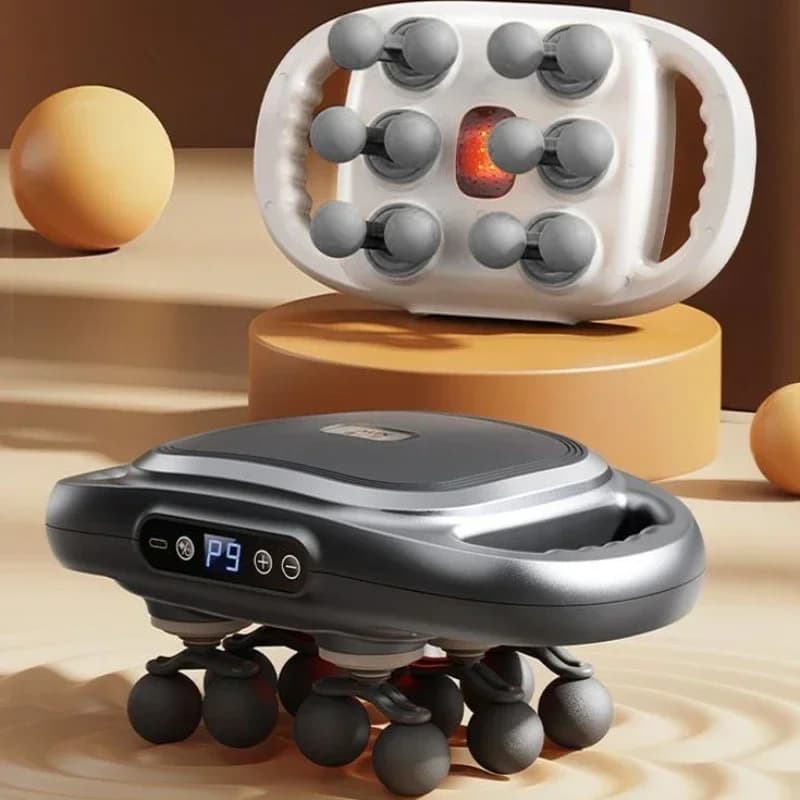 Professional muscle relaxing massage hammer with 12-head band gun, powerful painkiller massage throughout the body