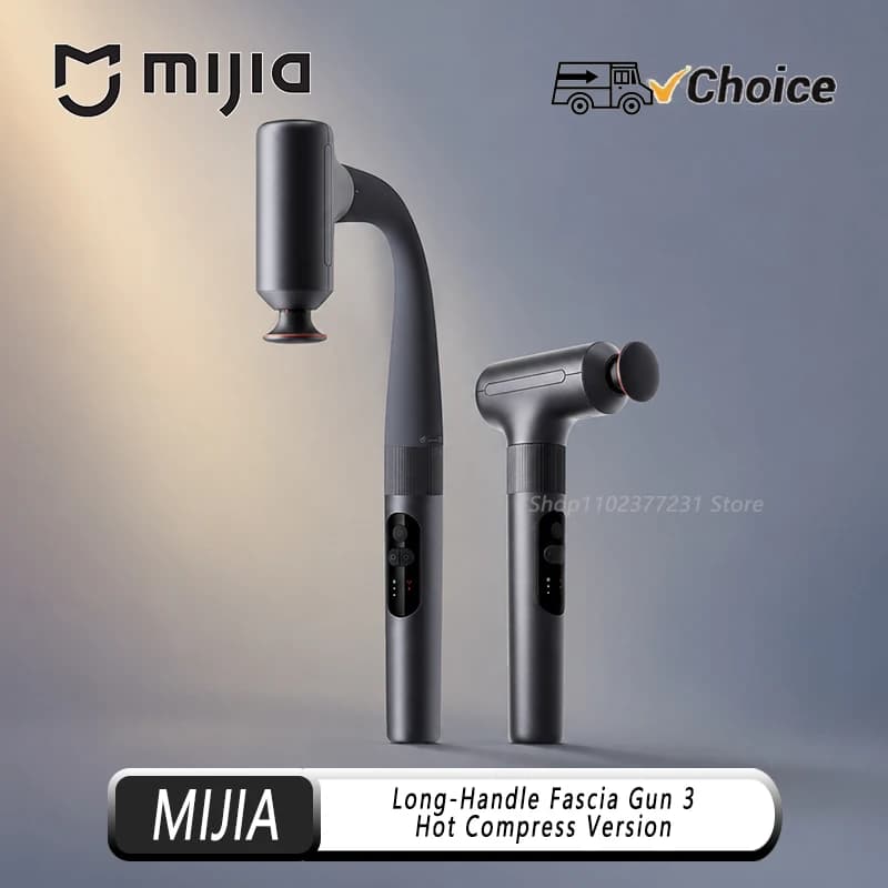 Mijia Long Handle Fascia Gun 3 Hot Compress Dual Mode Deep Tissue Massager with Long Short Handles Figure 7 Muscle Relax Tool