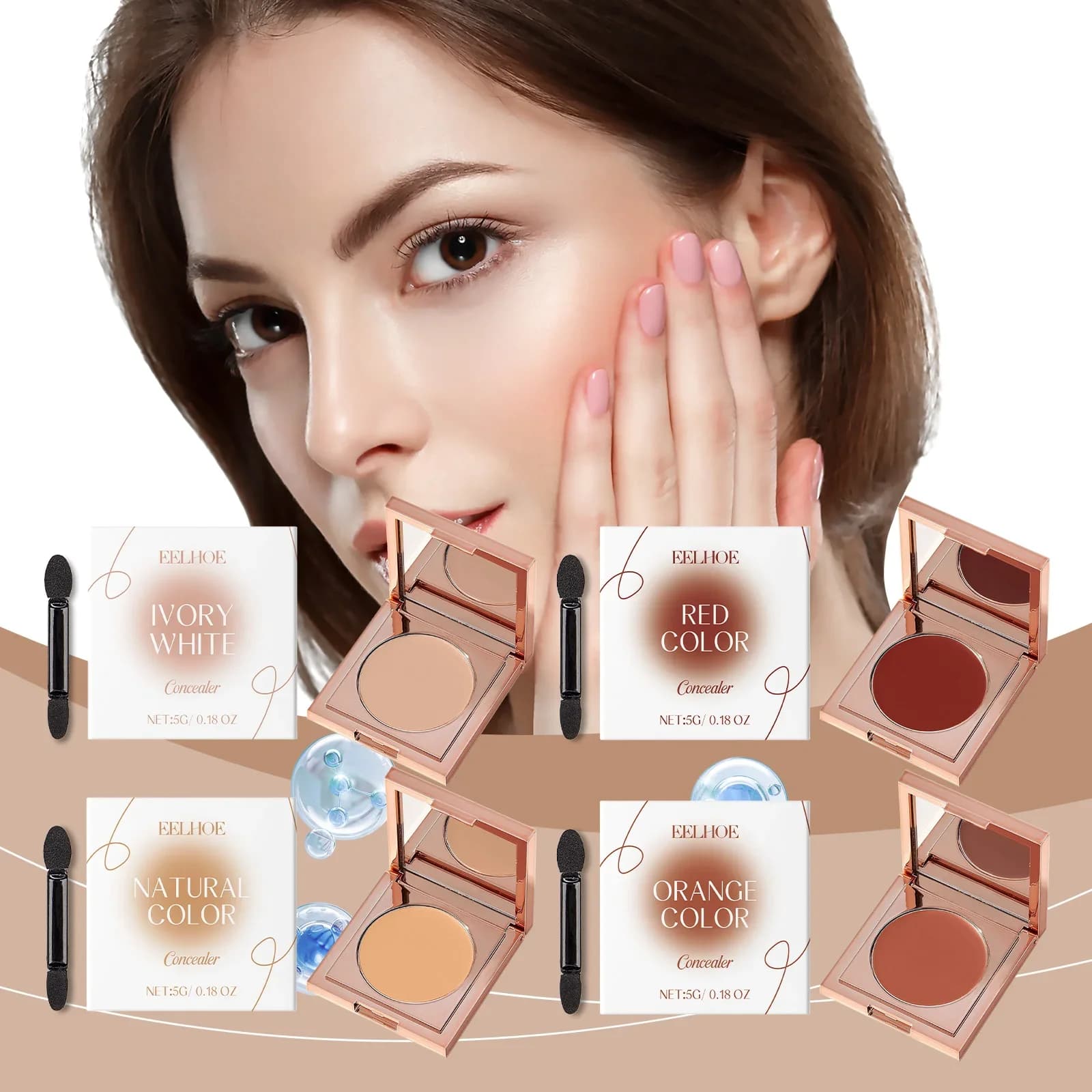Corrector Lightweight Skin imperfections natural cover Spot Acne Print Cover Dark circles Long-lasting makeup