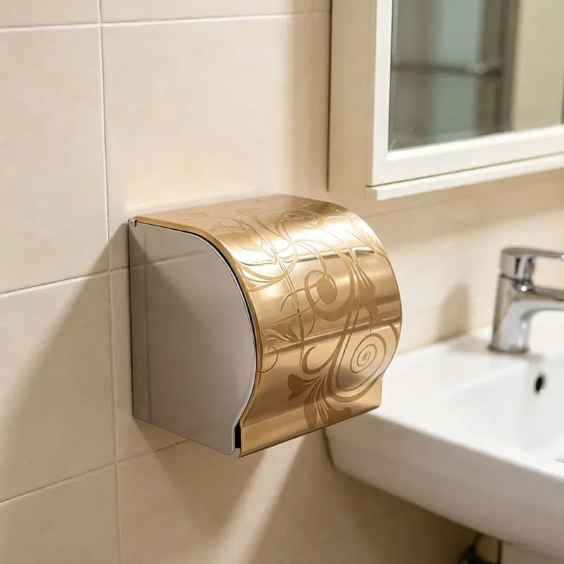 Bathroom Toilet Paper Holder Stainless Steel Toilet Paper Roll Holder Wall-mounted Tissue Holder Waterproof Toilet Paper Holder
