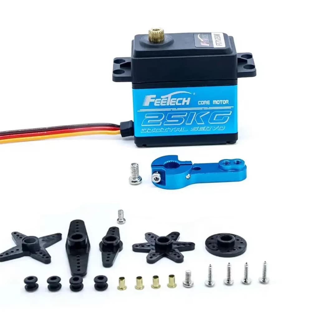 25kg.cm Servomotore digitale FT7125M 7.4V 180 gradi angolo non controllabile ingranaggi in acciaio servi parti fai da te per robot barca modello di auto RC
