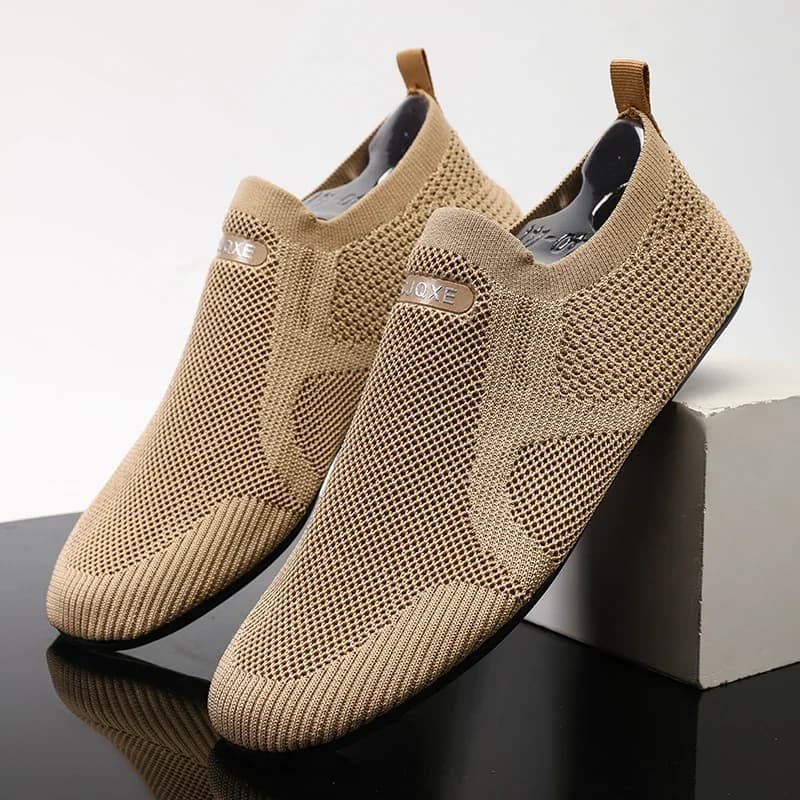 YRZL Mocassini in rete d'aria Scarpe casual antiscivolo traspiranti Leggere e comode Scarpe da ufficio da guida alla moda grigio nero per uomo