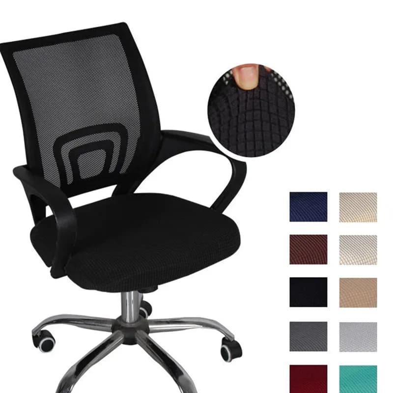 Coprisedili in spandex per sedia da ufficio, fodera per sedia da computer, protezione per poltrona, coprisedile, fodera elastica per sedia da ufficio