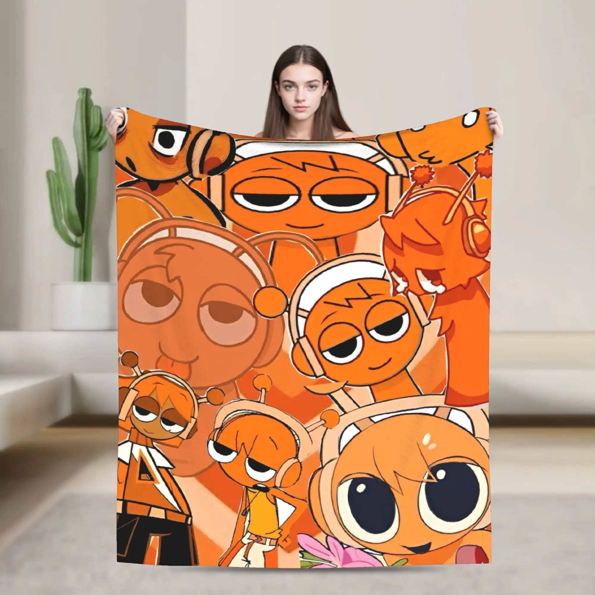 Sprunki Game Cartoon Super Soft Blankets Airplane Travel Plush Bedding Throws Aesthetic Couch Bed Bedspread Sofa Bed Cover