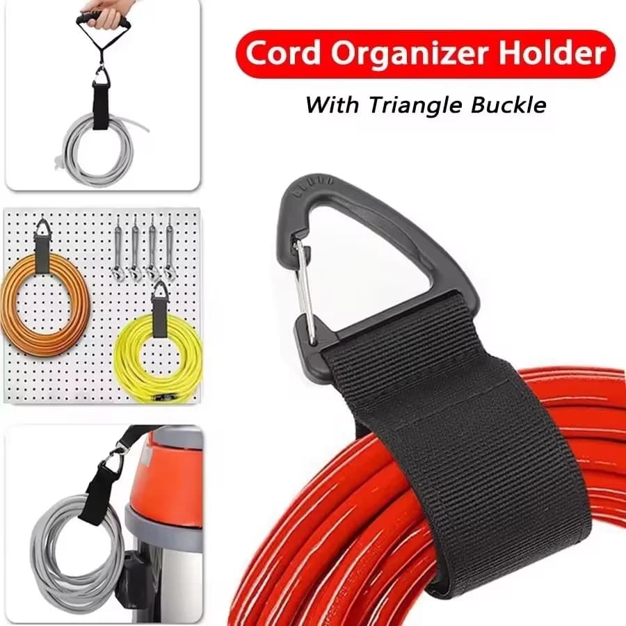 Organizzatore per Cavi in Nylon con Fibbia Triangolare, Cinghie Resistenti per Gestione e Conservazione di Cavi Elettrici e Tubi