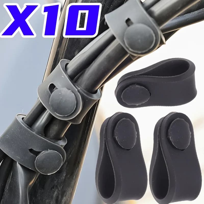 10-1 pz Moto Universale Filo di Gomma Fascette per Telaio di Fissaggio Fascette Cablaggio Cables Accessori Moto