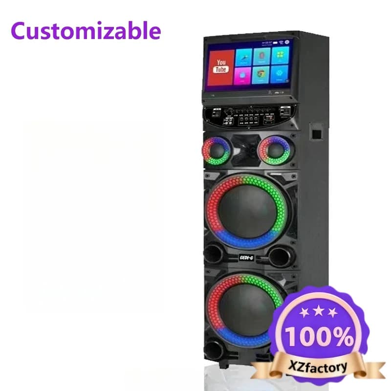 Factory Direct 2026 Top RatedPortable Karaoke Machine, GD-1415， Touch Screen, 15.4 Inches, Karaoke Sound System, Intelligent Sys