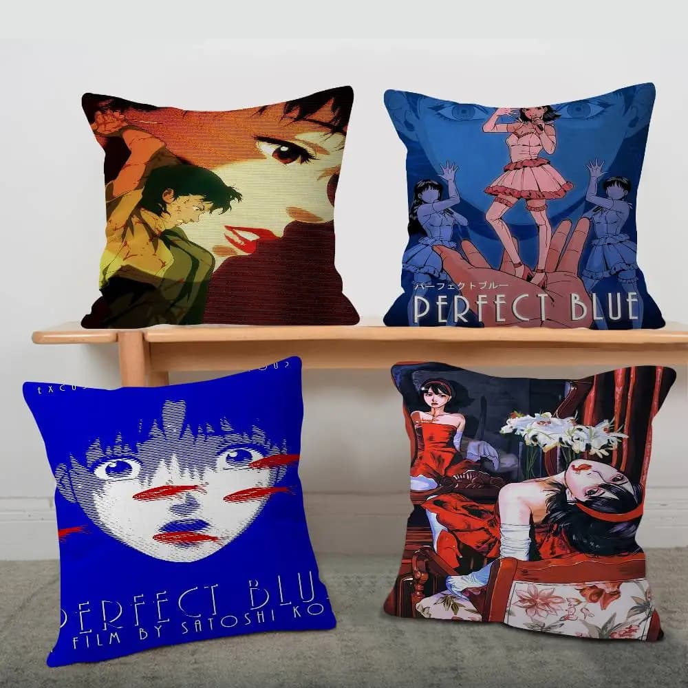 perfect blue canvas Japanese anime horror movie Cushion Cover Inches Farmhouse Decor Home Throw Pillow Covers for Decorations