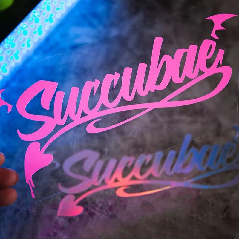 Funny Words Succubae Motorcycle Stickers DIY Car Windshield Styling Running Helmet Bicycle Decorations Car Accessories Waterproof Decalcomanie