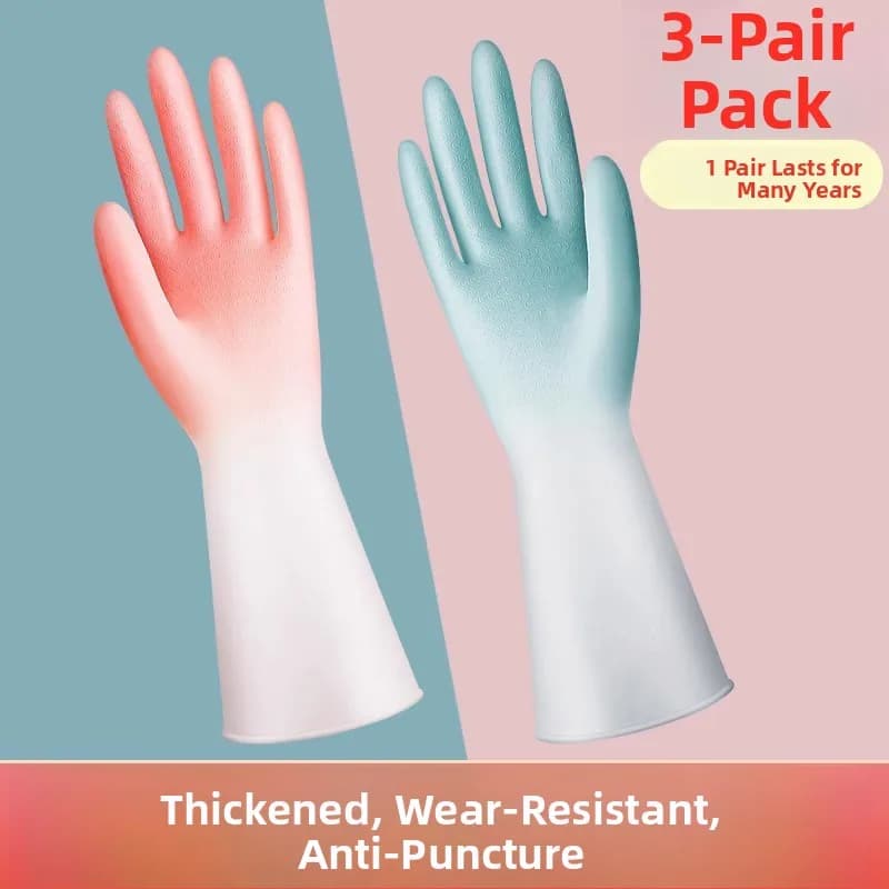 Guanti in Lattice di Gomma Impermeabili e Resistenti per Pulizie Domestiche, Strumenti Sottili per la Pulizia dei Pavimenti