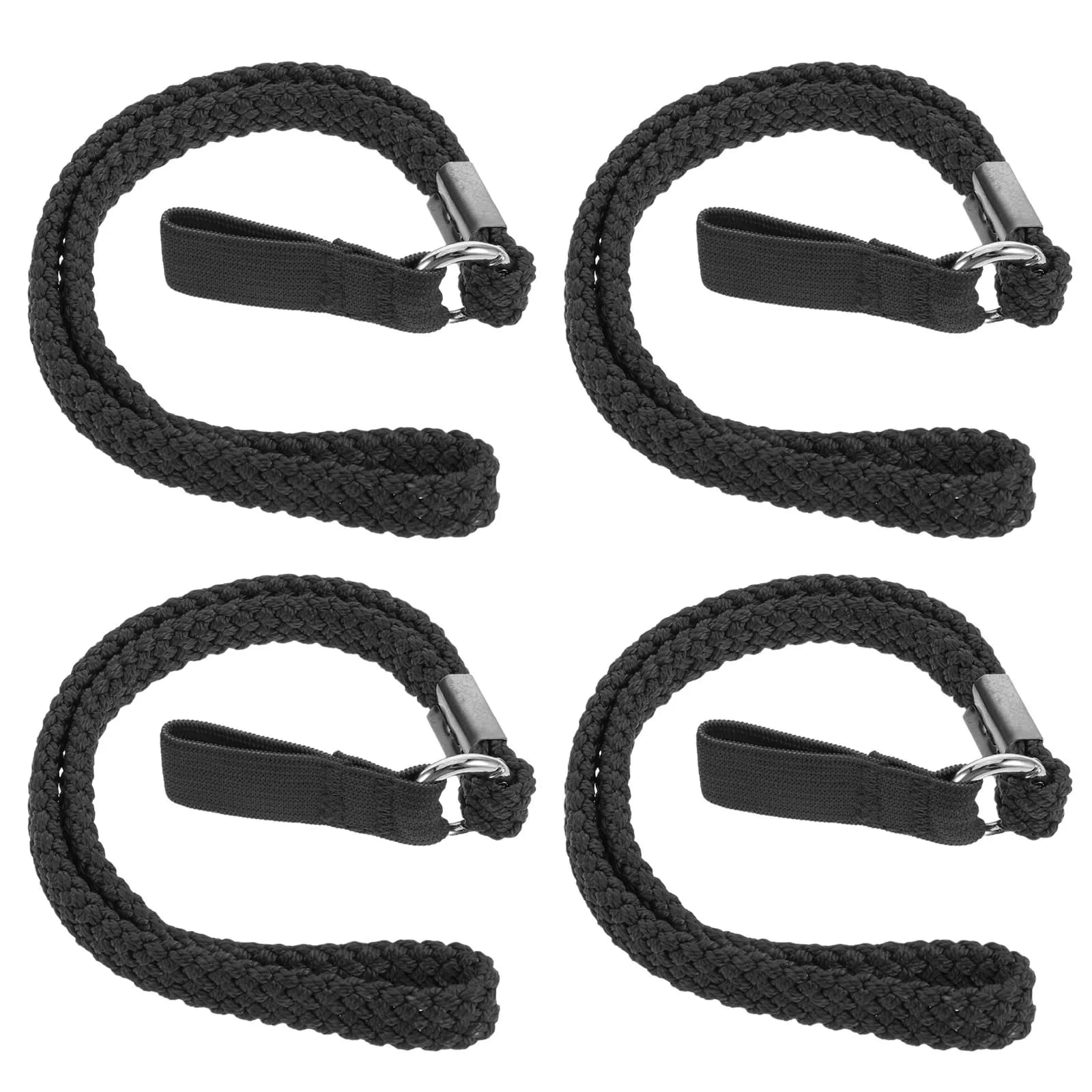 Set di 4 Cinturini da Polso per Bastone da Passeggio, Fascia in Nylon Anti-Caduta per Anziani, Escursionismo e Arrampicata, Nero