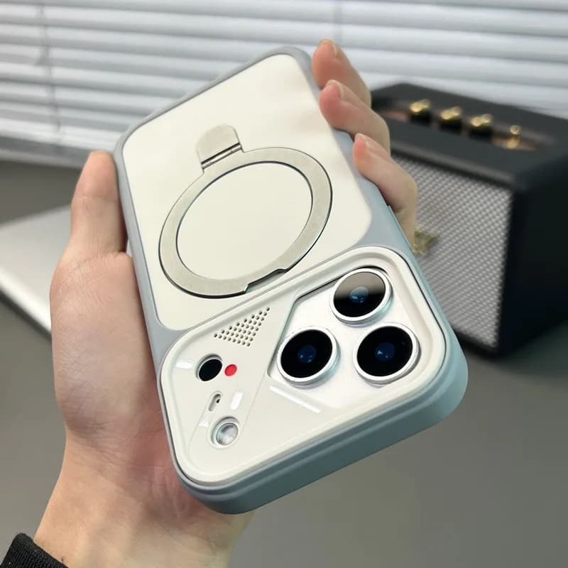 Phone case with magnetic shockproof, matt and fashionable support, compatible with MagSafe, for iPhone 17, 16, 15, 14, 13 Pro Max, 17 Pro