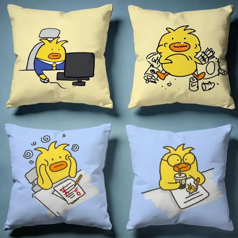 Fodera per cuscino Oily Duck, morbida e decorativa, adatta per camera da letto, divano, auto, viaggi