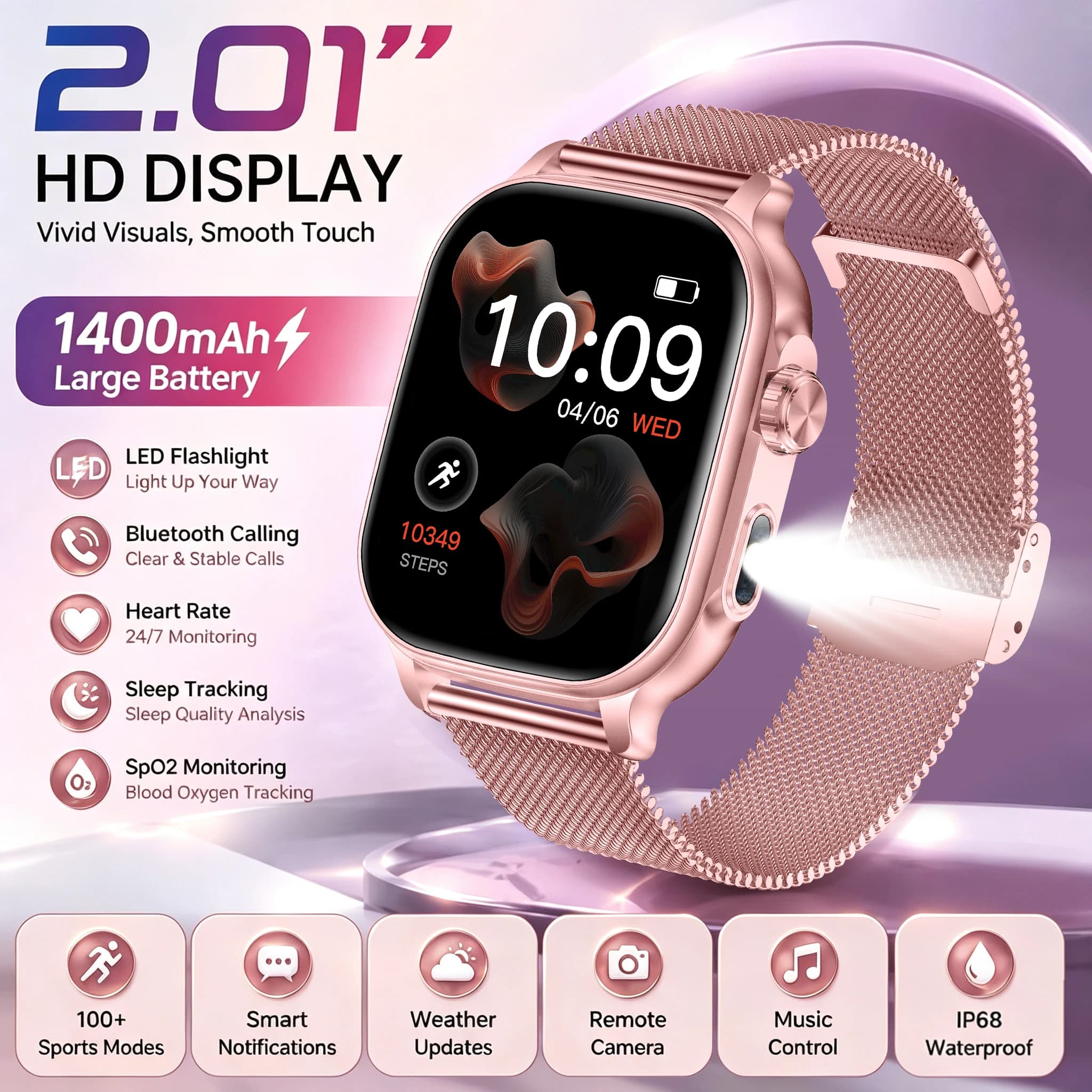 2026 New Amazfit Bip 6 Smartwatch Women Sports IP68 Waterproof Built-in 24H Heart Rate Bluetooth Call Ladies Fashion Smartwatch