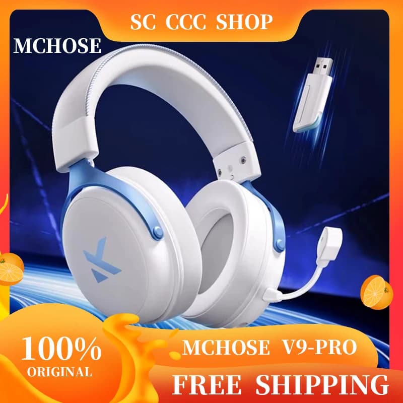 MCHOSE V9 Pro Wireless Bluetooth headset with trimodal microphone Noise reduction Dynamic Low Lag Office and Play PC Gifts