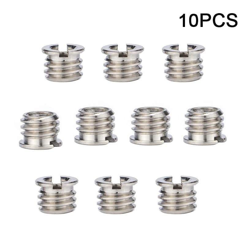 10PCS 1/4 to 3/8 Inch Conversion Nut SLR Camera Ballhead Tripod Quick Release Plate Conversion Screw Photography Accessories