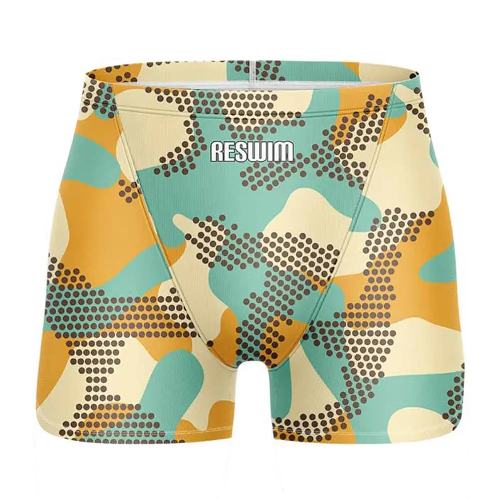 Mimetic Summer Swimming Shorts, Men's Swimwear, New Rapid Drying Beach Pants for Surfing and Athletics