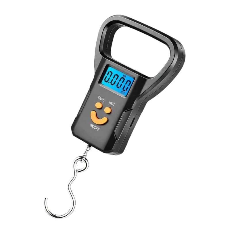 96GF Digital Fish Scale with Hook and LCD Display, Portable Hanging Weight Scale with Tare Control for Anglers, Luggage Checks,