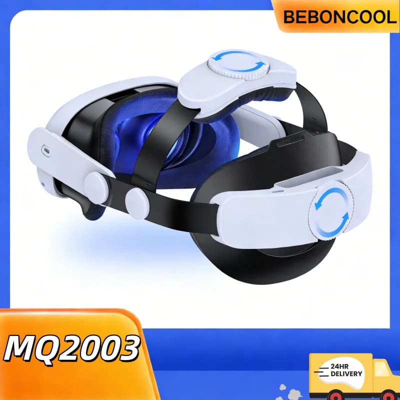 BEBONCOOL MQ2003 Quest2 Elite Headwear | Durata della batteria migliorata di 4 ore - Accessorio per visore VR per un gioco immersivo