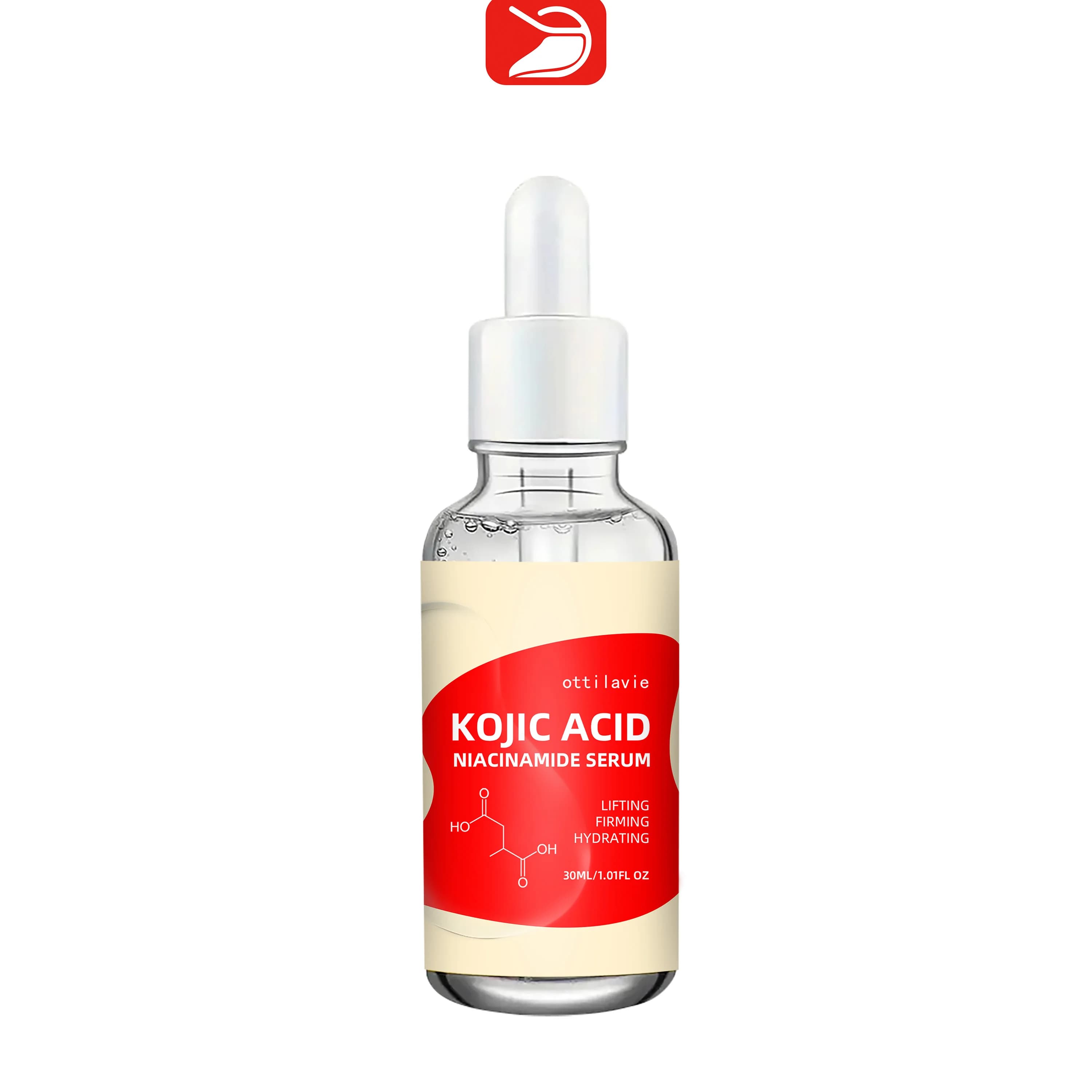 Ottilavie serum to cogico acid and niacinamide - 1,69 oz/1,01 oz, brightening, firming and moisturizing, with vitamins C&E, all skin types
