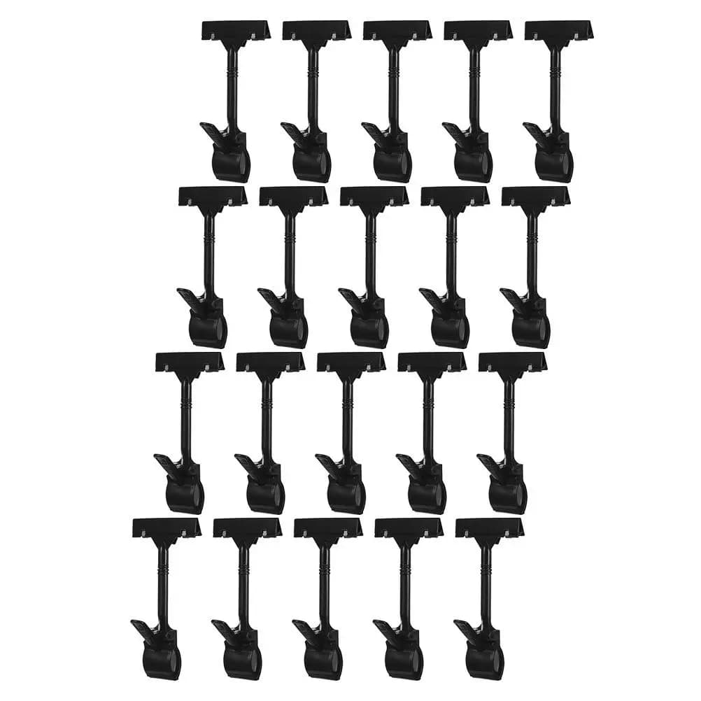 20pcs Price Card Holder Plastic Sign Display Clip T-Shaped For Retail Supermarket Countertop Label Organizer Merchandise Sign