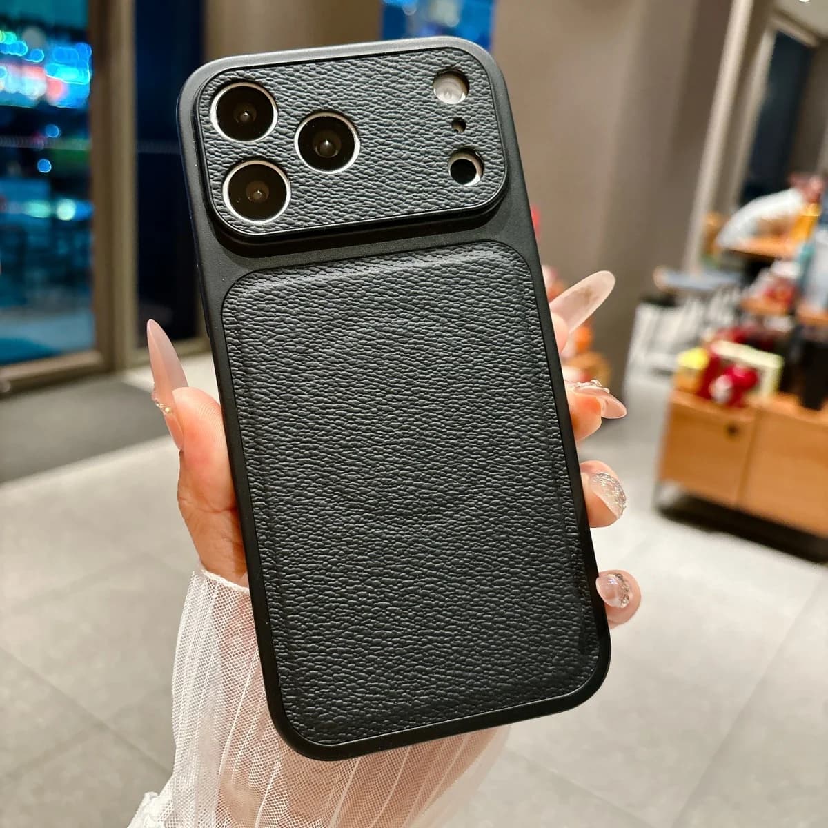 Custodia per telefono magnetica Magsafe in pelle opaca di lusso con finestra grande per iPhone 17 16 15 14 13 Pro Max, cover posteriore antiurto rinforzata