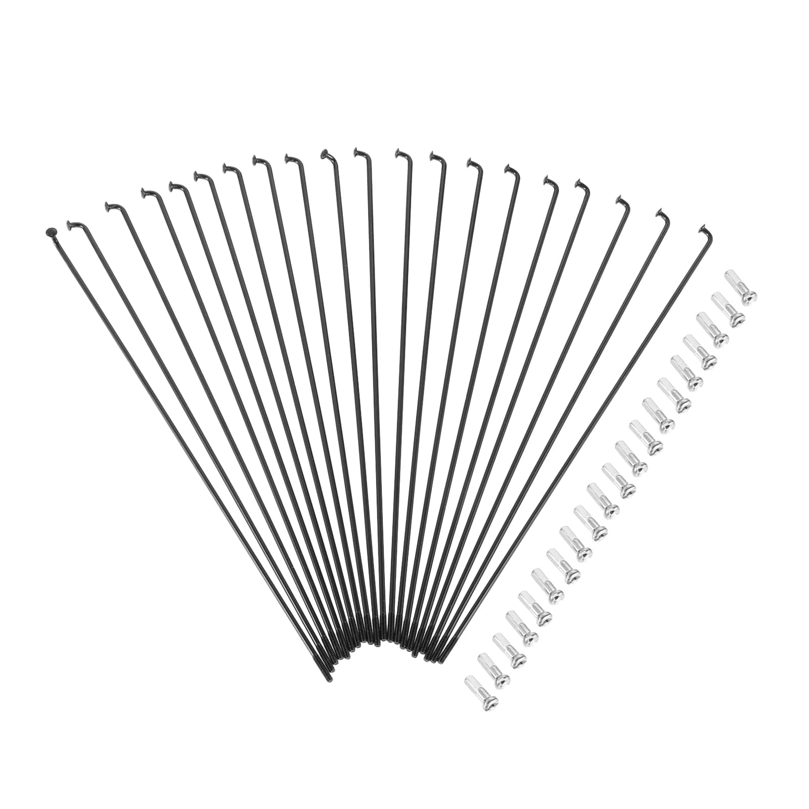 Raggi per ruote da bicicletta da 20 pezzi da 18,6 cm # 45 Acciaio per Biciclette Elettriche, Mountain Bike, Bici da Strada, Bici Pieghevoli, Sedie a Ruote