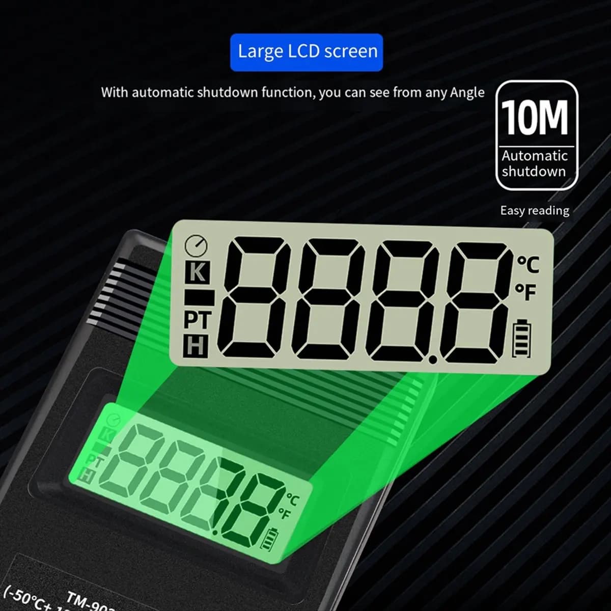 (CNIM) TM-902C LCD Digital Temperature Detector Type K -50°C °C up to 1300 °C Industrial Thermometer, Temperature Meter