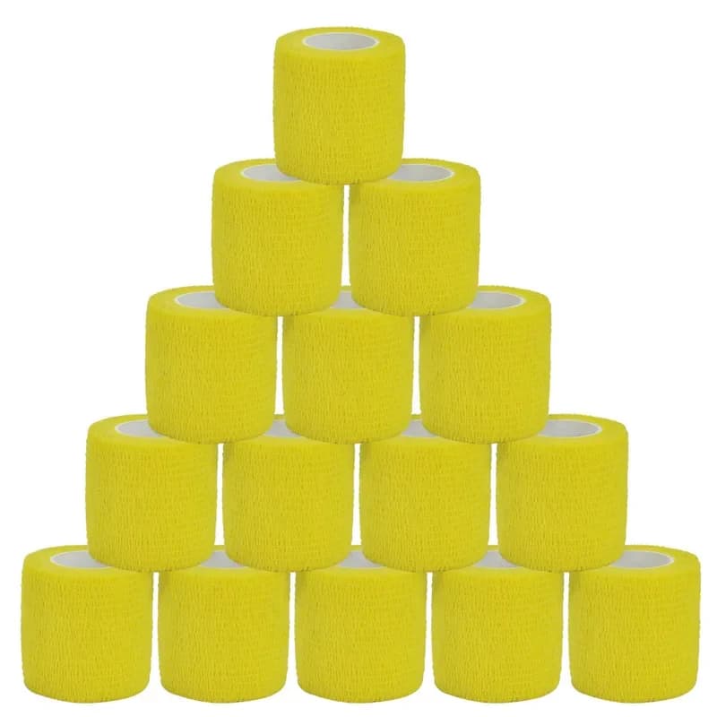 Nastro avvolgente per benda elastica autoadesiva sportiva gialla multipla da 4,8 m Elastoplast per supporto per ginocchio, dito, caviglia, palmo, spalla