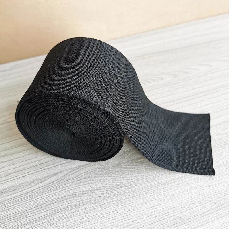 Tessuto Elastico Nero Puro per Giacche in Piumino e Jeans, Nastro Elastico Largo a Quattro Lati per Cucito, Fai da Te e Artigianato Domestico