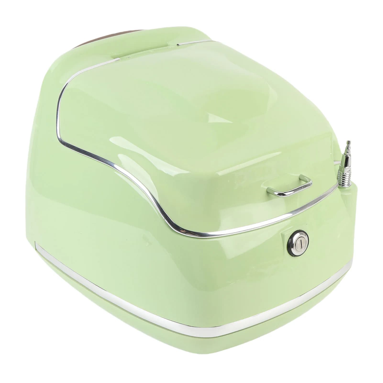 38L Motorcycle Top Box - Waterproofing Universal Fit with Key Lock Base Plate Luggage Trunk Tail Storage Carrier Case Green