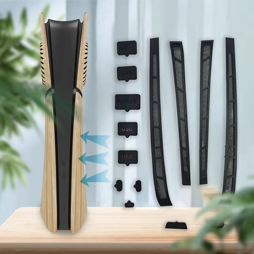 Set di 12 Tappi Antipolvere in Silicone per PS5 Slim, Copertura Antipolvere per Console Playstation 5 Slim, Confezione Accessori