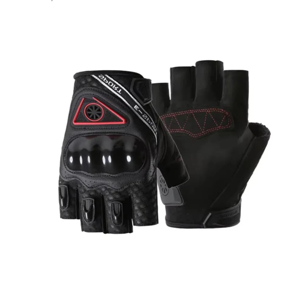 Anti-Slip Motorcycle Gloves Breathable Shock-Absorption Protective Gloves Touch Screen Wear-Resistant Half Finger Gloves